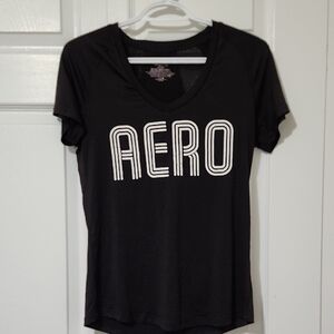 Aeropostale Black Fitted Graphic Tee